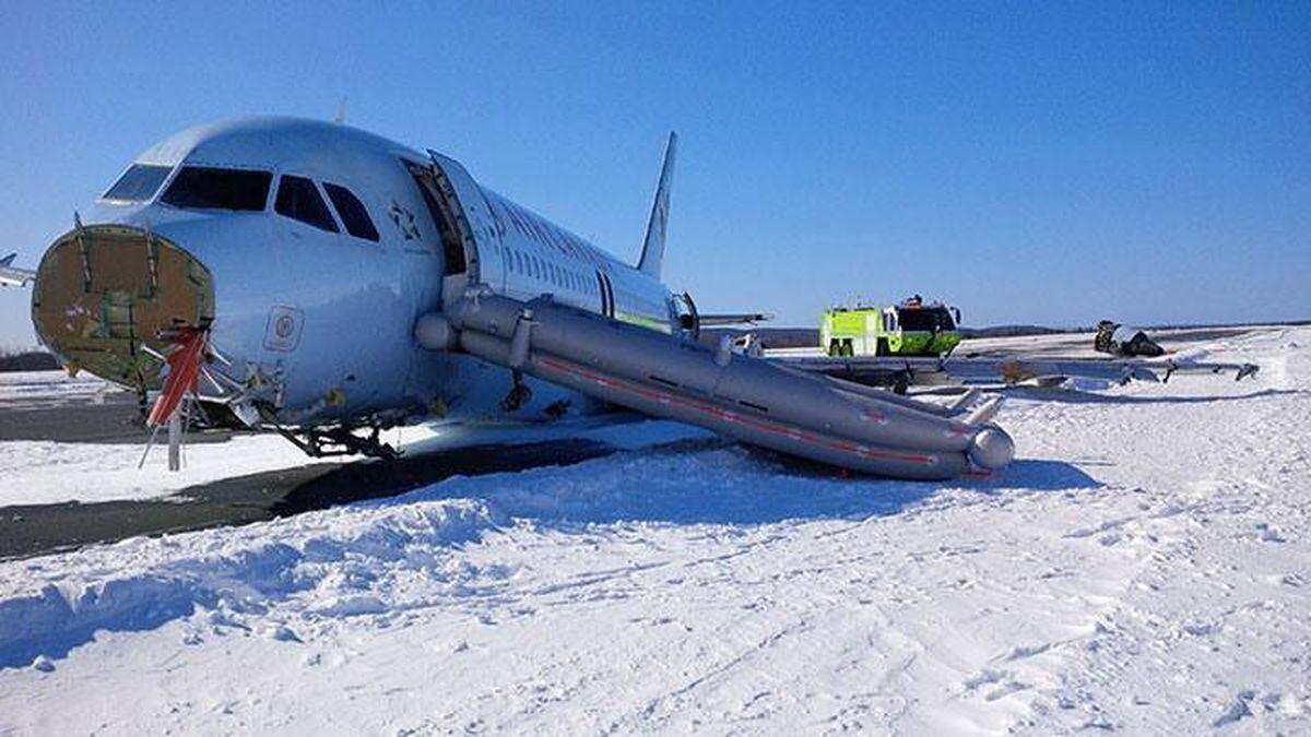 Plane cargo halifax airport runway accident winds factor possible strong landed guysborough close end road off old